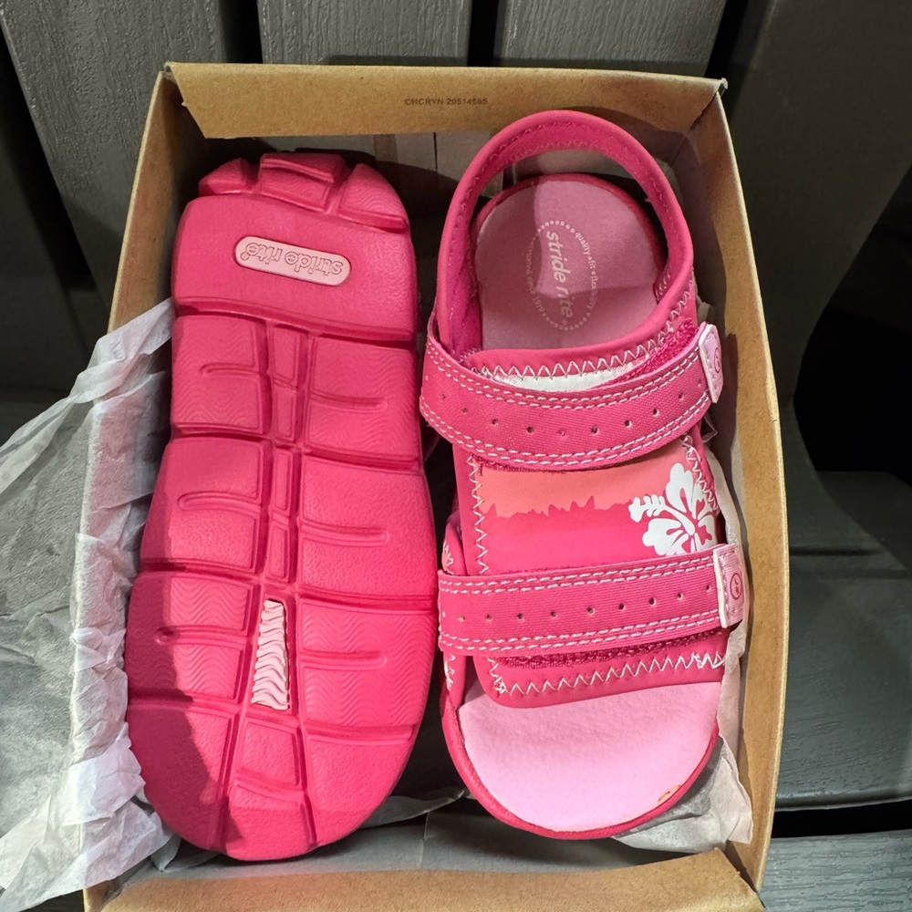 Stride Rite Pink Floral Kids Sandals